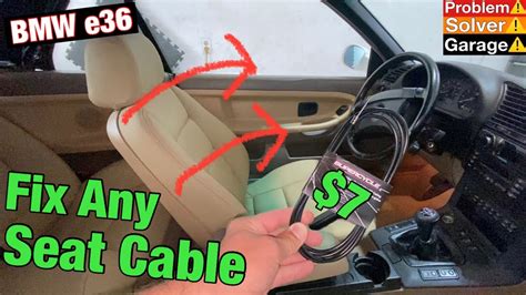 Bmw E36 Seat Reclining Release Cable Repair How To Fix Any Bmw Seat Cable For 7 Youtube