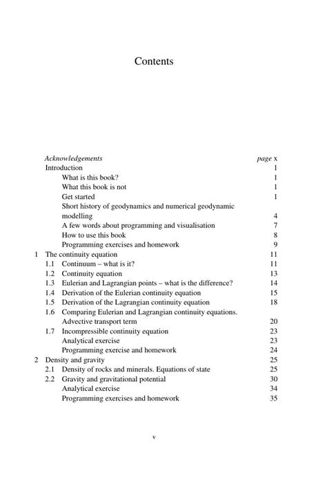 Contents Introduction To Numerical Geodynamic Modelling