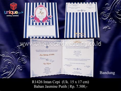 Undangan Pernikahan Intan Cepi Unique Card Wedding Invitation Produk