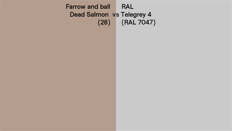 Farrow And Ball Dead Salmon Vs Ral Telegrey Ral Side By