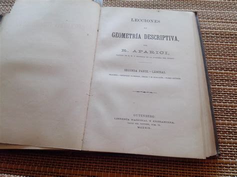 Lecciones De Geometr A Descriptiva Primera Parte L Minas Rectas Y