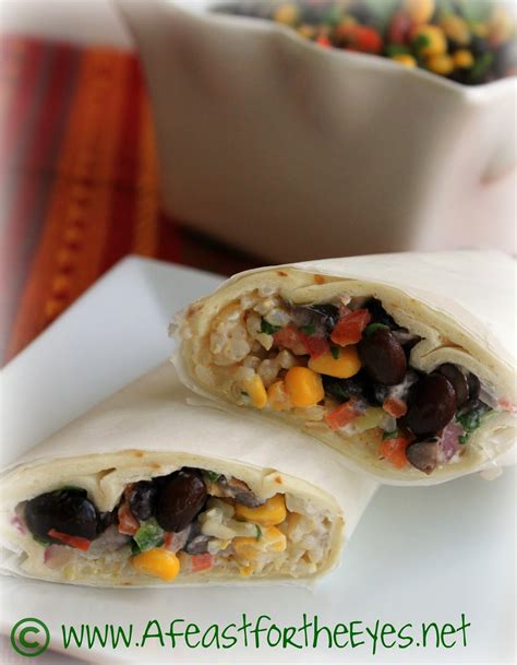 Southwestern Tortilla Wraps (Black Bean and Corn Salsa) - A Feast For ...