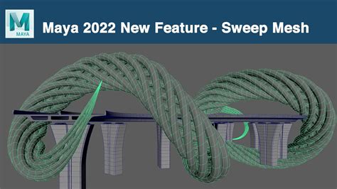 Maya 2022 New Feature Sweep Mesh Tutorial YouTube