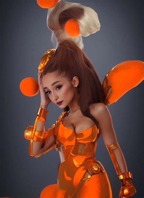 Krea Ai Ariana Grande Pinup Wearing Chicken Nugget Fantasy