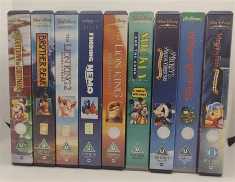 Walt Disney Vhs X 9 Video Tapes Please Description For List Of All