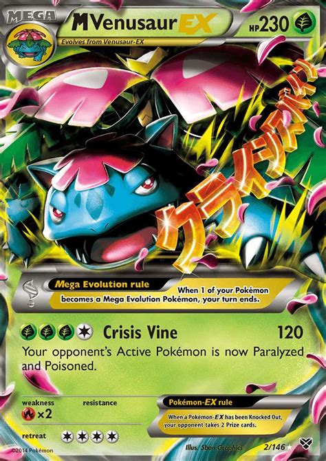 M Venusaur Ex Xy Pokemon Card