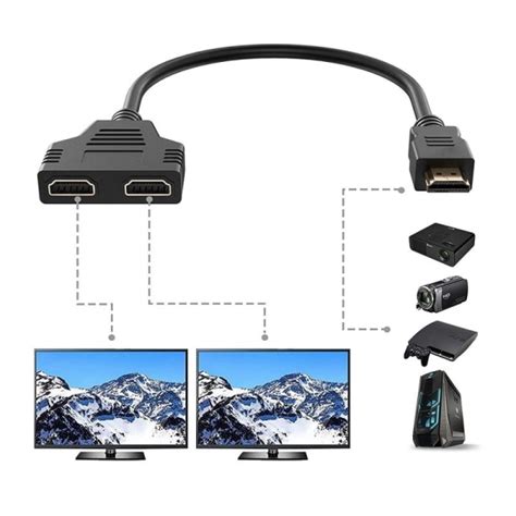 Hdmi Splitter Adapter Black Black Fyndiq