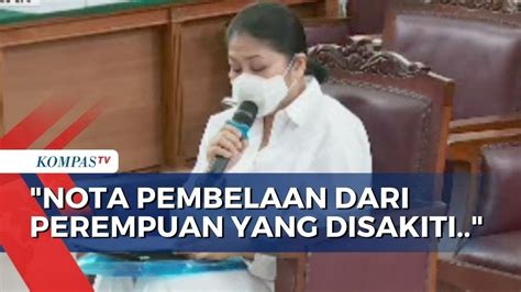 Sidang Pledoi Putri Candrawathi Nota Pembelaan Ini Ditulis Seorang