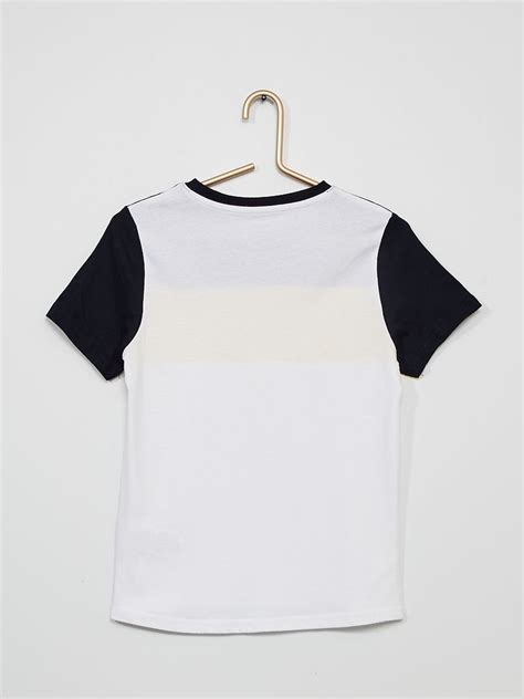 Tee Shirt Color Block Bleu Kiabi