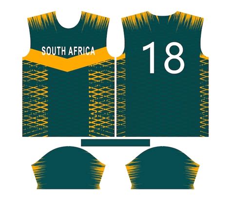 Premium Vector | South africa cricket team sports kid design or south africa cricket jersey design