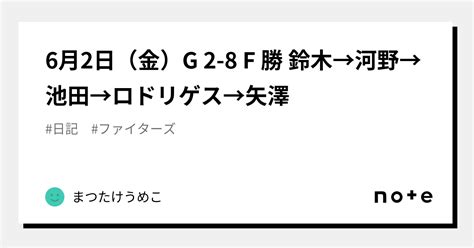 6月2日（金）g 2 8 F 勝 鈴木→河野→池田→ロドリゲス→矢澤｜まつたけうめこ