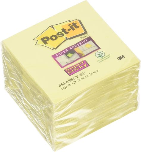 Post It Super Sticky Notes Kanariengelb Packung Mit Bl Cken