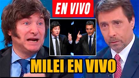 Javier Milei Y Mondino En Vivo Despues El Debate De Vices Youtube