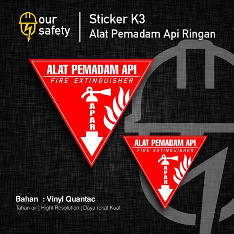 Jual Stiker APAR Alat Pemadam Api Ringan Kuat Tahan Air Sudah