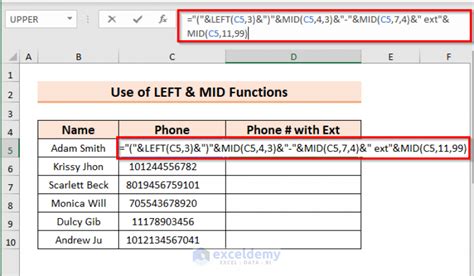 How to Format Phone Number with Extension in Excel (3 Easy Ways)