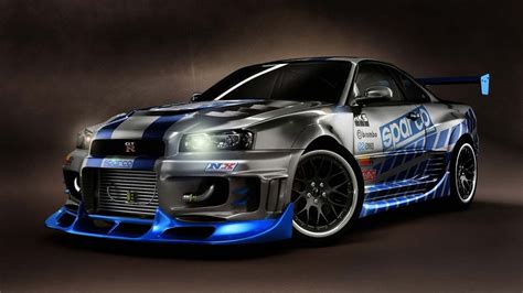 Gray Nissan GTR digital wallpaper, tuning, Nissan, Nissan Skyline GT-R ...