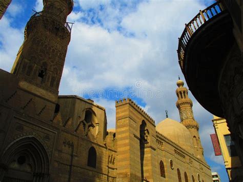 Al Azhar Al Hussein Khan El Khalili And Al Moez Street In Cairo In