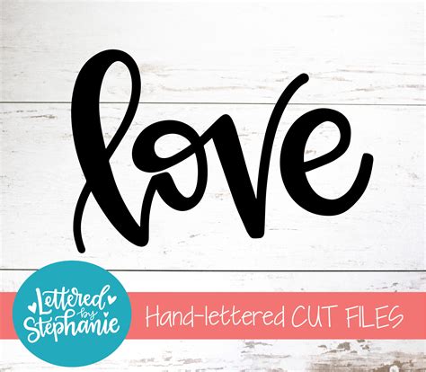 Love SVG Cut File Valentine Svg Valentines Svg Handlettered | Etsy