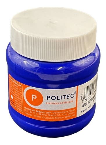 Acrílico Politec Azul Ultramar 315 De 250 Ml Meses sin intereses