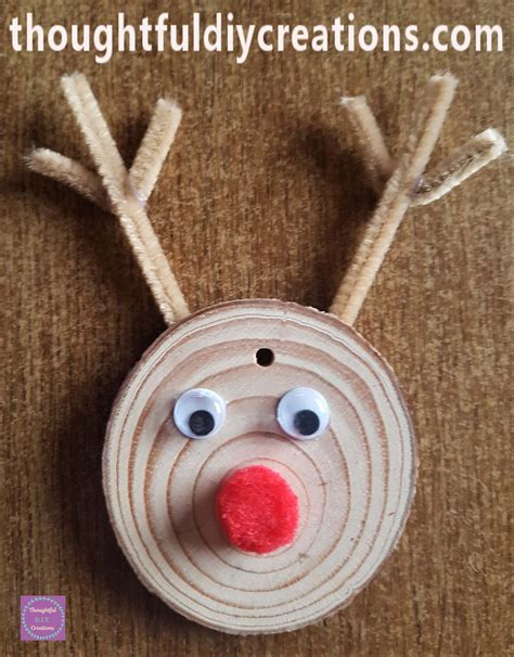 Wood Slice Christmas Ornaments Thoughtfuldiycreations Xmas Craft