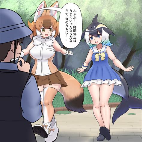 Captain Dhole And Common Dolphin Kemono Friends And 1 More Drawn By