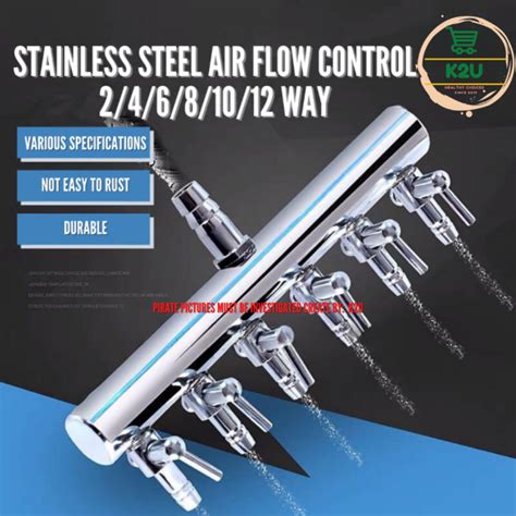 AQUARIUM Stainless Steel Air Flow Control 2 4 6 8 10 12 Way Lazada