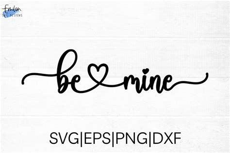 Be Mine SVG Cut File With Heart Detail Graphic By EmilonSVGDesigns