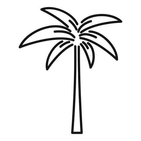 Wood palm icon outline vector. Coconut tree 15204897 Vector Art at Vecteezy