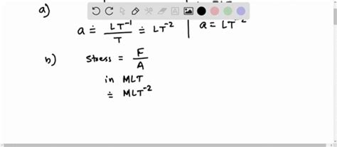 Solved Verify The Dimensions In Both The F L T System And The M L T