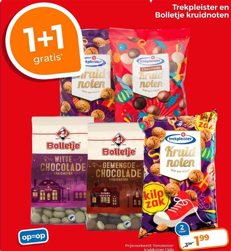 Trekpleister En Bolletje Kruidnoten 1 1 Gratis Aanbieding Bij Trekpleister