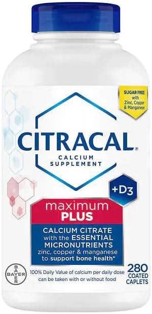 Citracal Maximum Plus Highly Soluble Easily Digested 630 Mg Calcium Citrate With