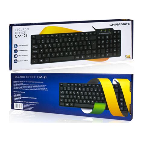 Teclado Padr O Office Fio Usb Abnt Chinamate Cm Mundo Smart Store