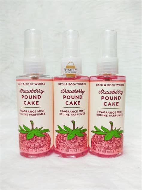 BBW Strawberry Pound Cake Fine Fragrance Mist 88ml Travel Size Beauty