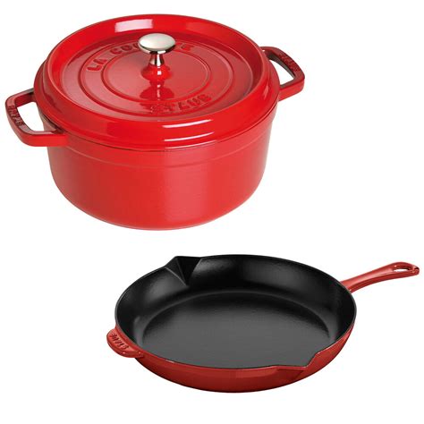 Staub 3 Piece Enameled Cast Iron Cookware Set Sur La Table