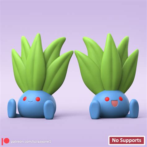 Stl File Pokemon Oddish Easy Print No Support Mf D Printer