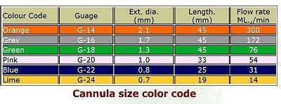 Nursing Skills Guide: IV Cannula | Color coding, Nurse, Critical care ...