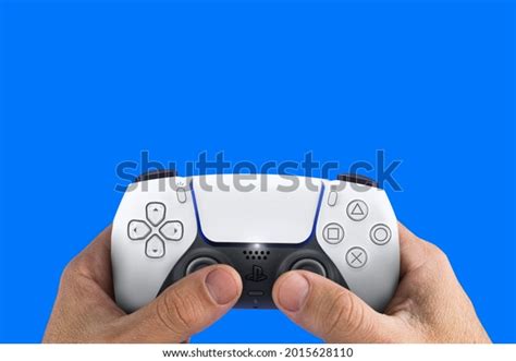 Male Hand Holding Playstation 5 Dual Stock Photo 2015628110 Shutterstock