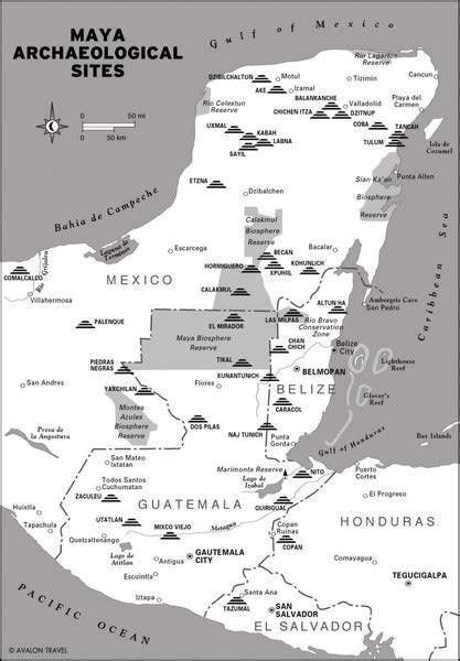 Mayan Archaeological Sites In Belize Map • Mappery