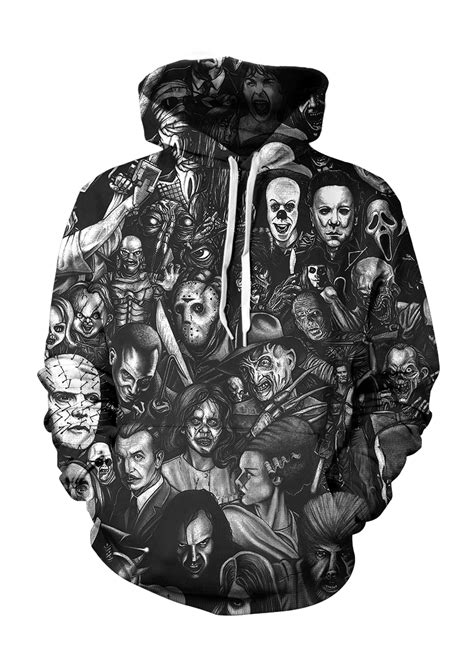 Horror Movie Villains Sweater Horror Hoodie Sweatshirts Hoodie Mens Sweatshirts Hoodie