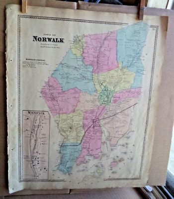 Ct Ma Me Nh Ri Vt Ct Antique Maps