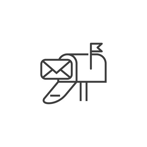 vector sign   mail box symbol  isolated   white background