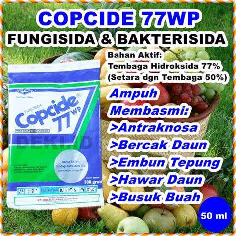 Jual Copcide Wp Gr Fungisida Bakterisida Tembaga Hidroksida