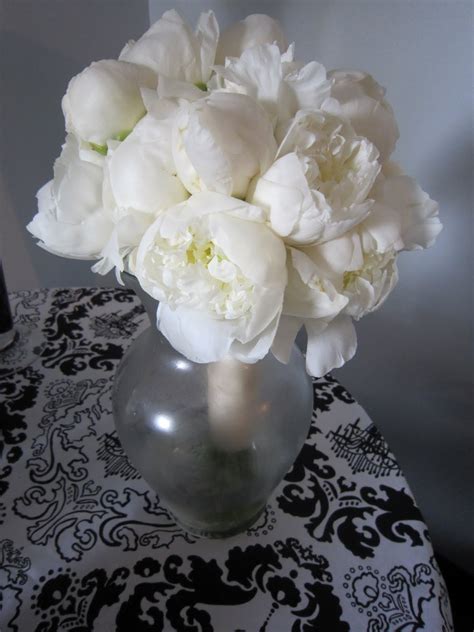 sisters floral design studio: All White Peony Bouquet