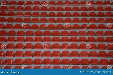 Rows Of Green Empty Folding Seats Stock Image Image Of Audience Chair 156188767