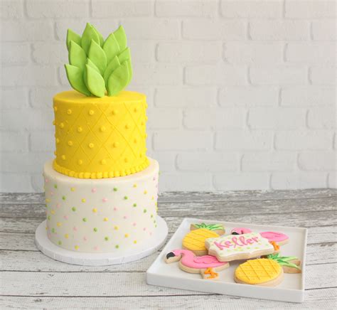 Party Like A Pineapple Pineapple And Flamingo Decorated Sugar Cookies