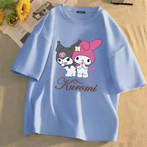 Sanrio Kawaii Anime Kuromi My Melody Cute Cartoon Cotton Short Sleeve T