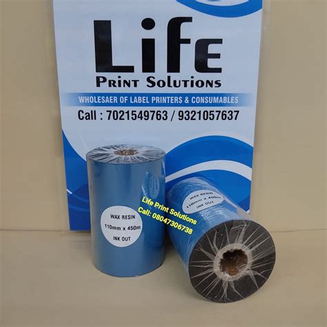 Mm X M Wax Resin Thermal Transfer Ribbon Black Roll At Rs