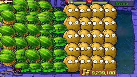 Plant Vs Zombie Hack Giant Plants Melon Pult And Wall Nut Duo