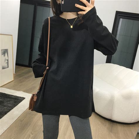 Fine Rice Customized Spring And Autumn New Solid Color Round Neck Loose