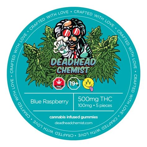 500mg Thc Blue Raspberry Gummies Deadhead Chemist Usa